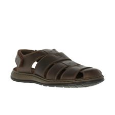 Sandalia Para Hombre Cuero/ Textil Caspian Marron Hush Puppies
