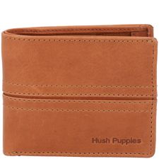 Billetera Para Hombre Cuero Stitch Coin Caramel Hush Puppies