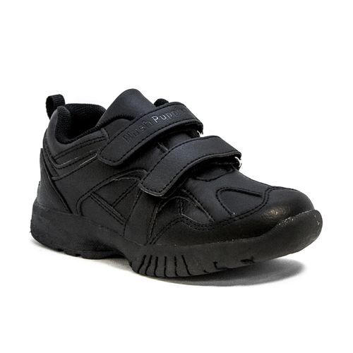 Zapatilla Escolar Race 2 Velcros Negra Unisex Hush Puppies