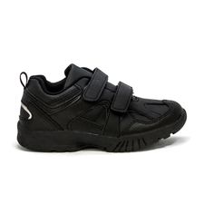 Zapatilla Escolar Race 2 Velcros Negra Unisex Hush Puppies