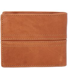 Billetera Para Hombre Cuero Stitch Coin Caramel Hush Puppies
