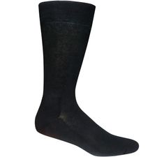 Media Para Hombre Algodón/Spandex Co Plain Cushionfoot Negro Hush Puppies