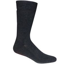 Media Para Hombre Algodón/Spandex Co Plain Cushionfoot Gris Hush Puppies