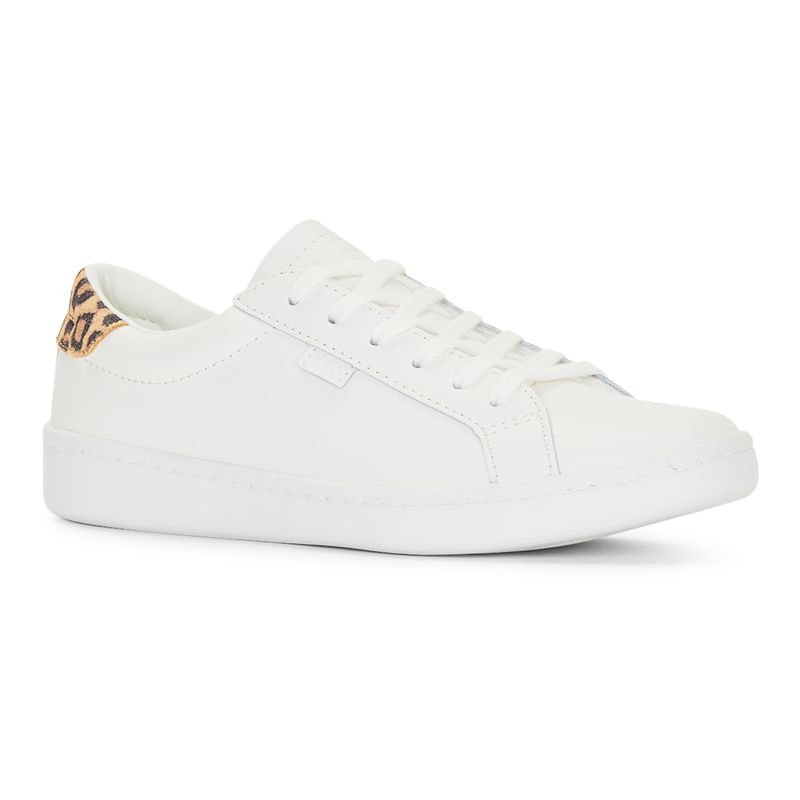 Zapatilla Para Mujer Cuero Ace Leather Leo Heel Blanco Keds