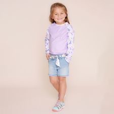 Polera De Agua Para Niña Poliamida Elastano Sunflower Morado Hush Puppies Kids