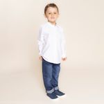 Camisa-Manga-Larga-Para--Niño-Algodon--Oxford-Blanco-Hush-Puppies-Kids