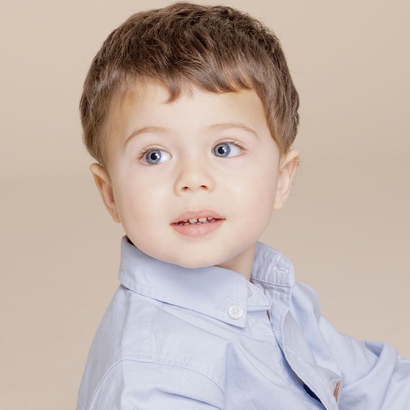 Camisa-Manga-Larga-Para--Niño-Algodon--Oxford-Azul-Hush-Puppies-Kids