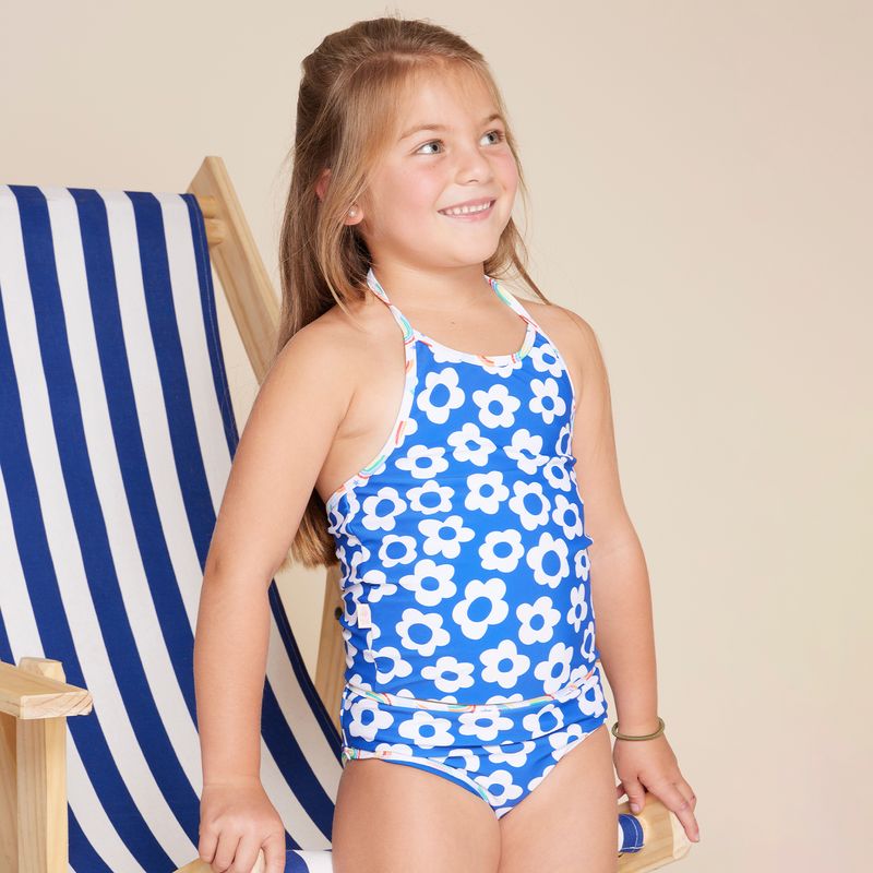 Bikini-Para--Niña-Poliamida-Elastano-Flower-Azul-Hush-Puppies-Kids