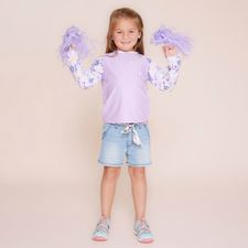 Polera De Agua Para Niña Poliamida Elastano Sunflower Morado Hush Puppies Kids