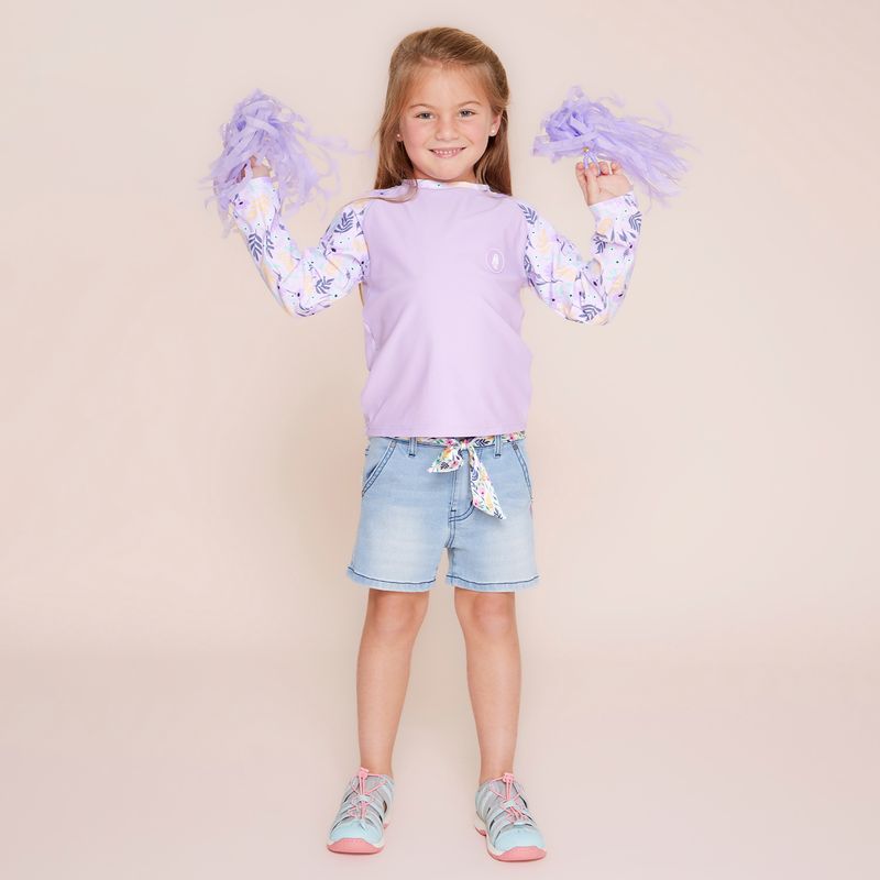 Polera-De-Agua-Para--Niña-Poliamida-Elastano-Sunflower-Morado-Hush-Puppies-Kids