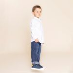 Camisa-Manga-Larga-Para--Niño-Algodon--Oxford-Blanco-Hush-Puppies-Kids