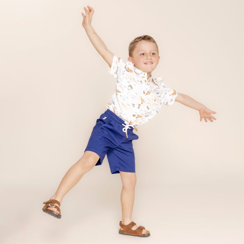 Short-Para--Niño-Algodon-Elastano--Clasico-Azul-Hush-Puppies-Kids