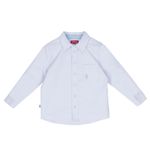 Camisa-Manga-Larga-Para--Niño-Algodon--Oxford-Azul-Hush-Puppies-Kids