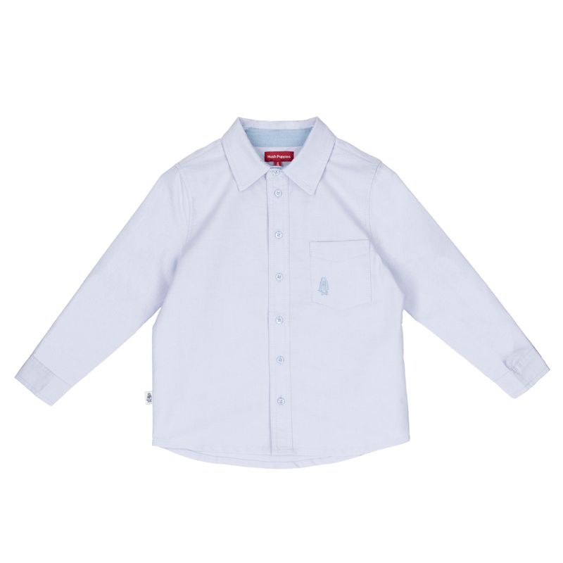 Camisa-Manga-Larga-Para--Niño-Algodon--Oxford-Azul-Hush-Puppies-Kids