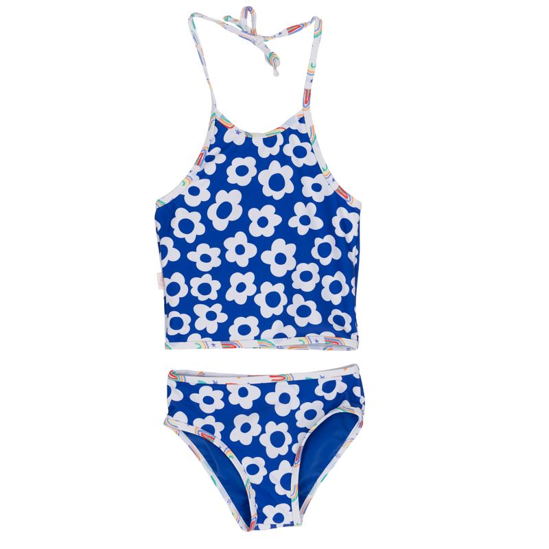 Bikini-Para--Niña-Poliamida-Elastano-Flower-Azul-Hush-Puppies-Kids