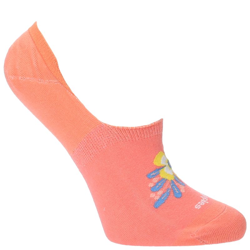 Calcetin-Para-Mujer-Algodon--Inv-S-Flower-Naranjo-Hush-Puppies