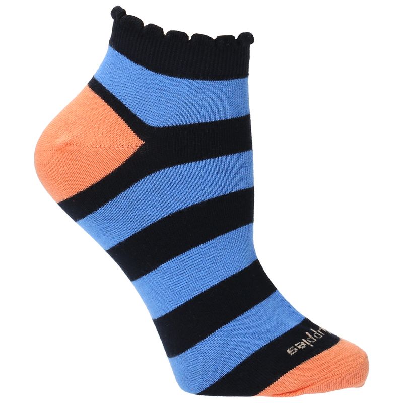 Calcetin-Para-Mujer-Algodon--Ped-St-Stripe-Azul-Hush-Puppies