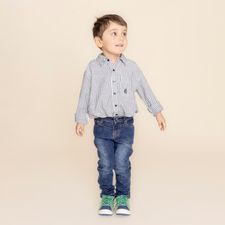 Camisa Manga Larga Para Niño Algodón Shi/Collie Gris Hush Puppies Kids