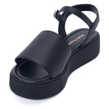 Sandalia Para Mujer Cuero Mikela Negro Hush Puppies