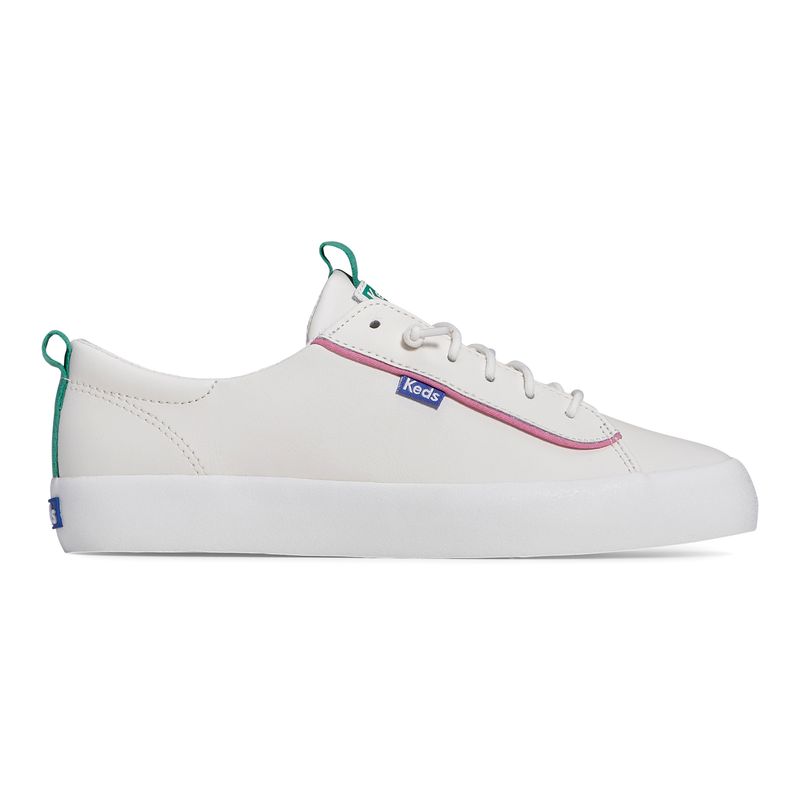 Zapatilla-Leather-Mujer-Kickback-Leather-Pop-Binding-Blanco-Keds