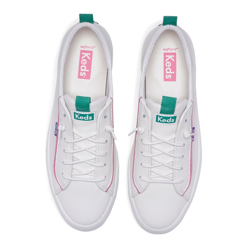 Zapatilla-Leather-Mujer-Kickback-Leather-Pop-Binding-Blanco-Keds