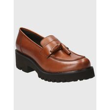 Mocasín Para Mujer Cuero Clov Marrón Hush Puppies