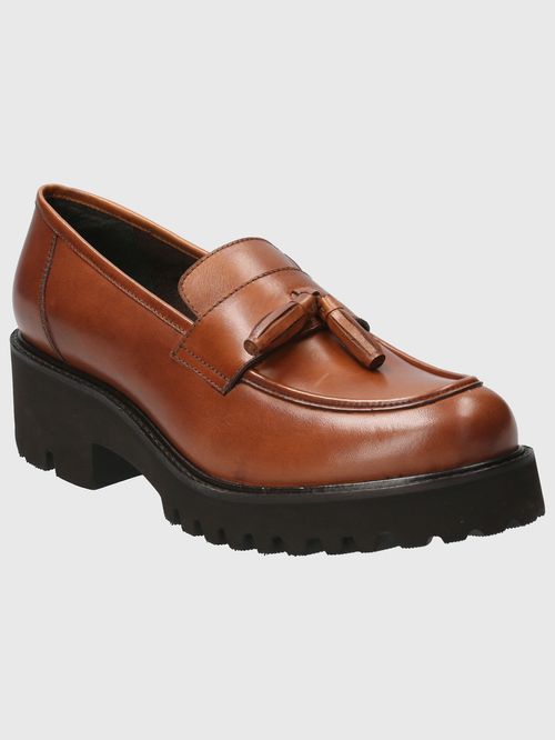 Mocasín Para Mujer Cuero Clov Marrón Hush Puppies