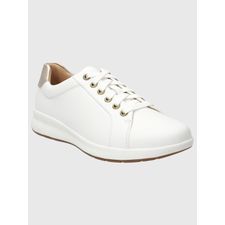 Zapatilla Para Mujer Cuero Spinal Laceup Blanco Hush Puppies