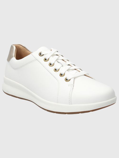 Zapatilla Para Mujer Cuero Spinal Laceup Blanco Hush Puppies