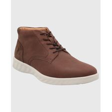 Botín Para Hombre Cuero/Nylon Spinal City Marrón Hush Puppies