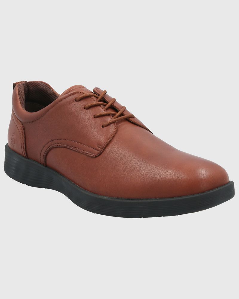 Zapato Para Hombre Cuero Spinal Town Marrón Hush Puppies Hush