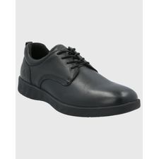 Zapato Para Hombre Cuero Spinal Town Negro Hush Puppies