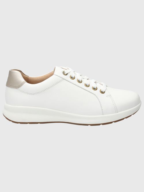 Zapatilla Para Mujer Cuero Spinal Laceup Blanco Hush Puppies