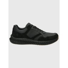 Zapatilla Para Hombre Cuero Spinal Explore Negro Hush Puppies