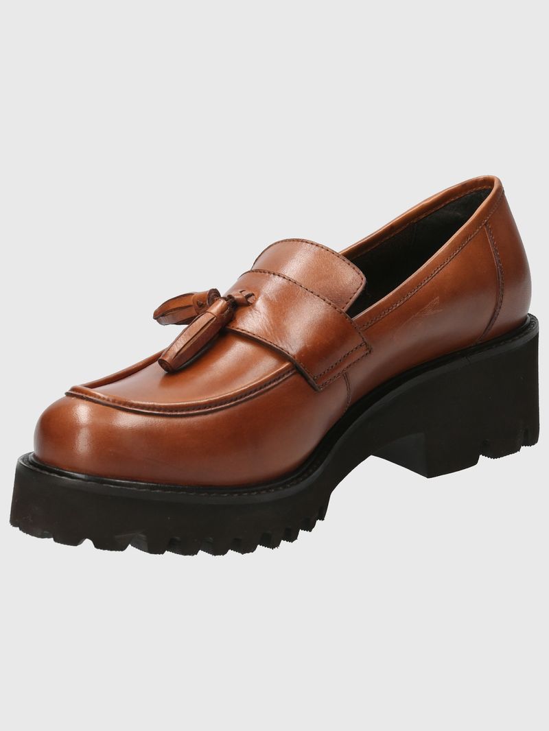 Mocasin-Para-Mujer-Cuero-Clov-Marron-Hush-Puppies