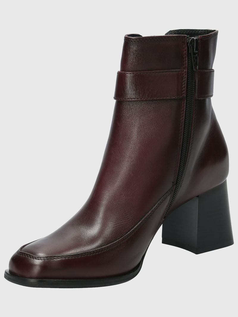 Botin-Para-Mujer-Cuero-Poliester-Denhall-Rojo-Hush-Puppies