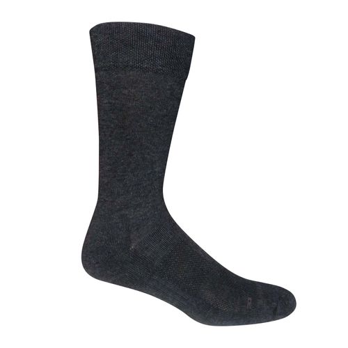 Media Para Hombre Algodón/Spandex Co Techbusness Plain Gris Hush Puppies
