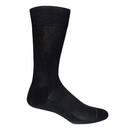 Media Para Hombre Algodón/Spandex Co Techbusness Plain Negro Hush Puppies