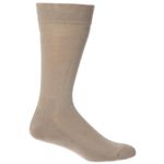 Calcetin-Para-Hombre-Algodon-Spandex-Co-Plain-Cushionfoot-Beige-Crudo-Hush-Puppies