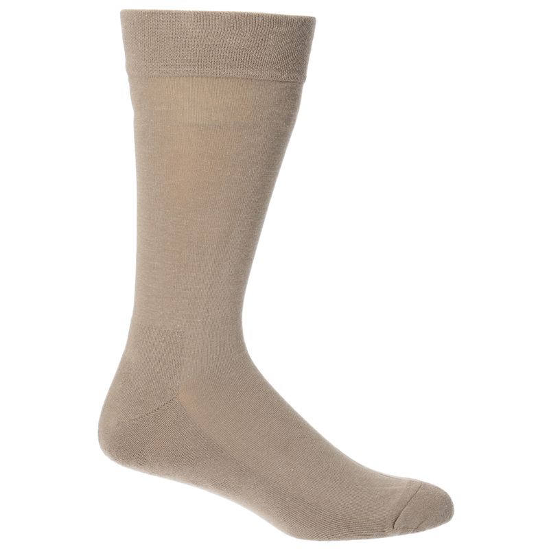 Calcetin-Para-Hombre-Algodon-Spandex-Co-Plain-Cushionfoot-Beige-Crudo-Hush-Puppies