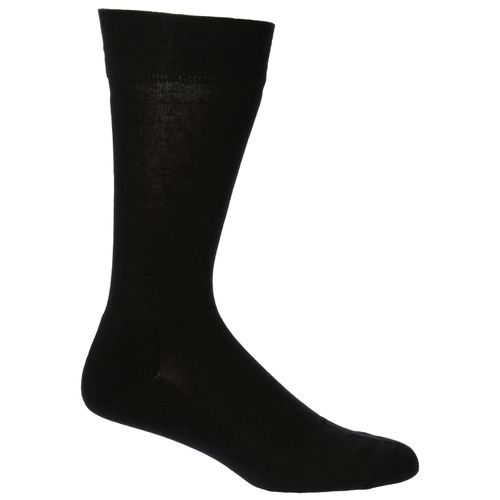 Media Para Hombre Algodón/Spandex Co Plain Cushionfoot Negro Hush Puppies