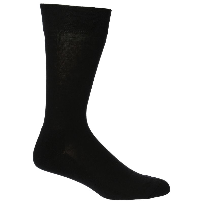 Calcetin-Para-Hombre-Algodon-Spandex-Co-Plain-Cushionfoot-Negro-Hush-Puppies