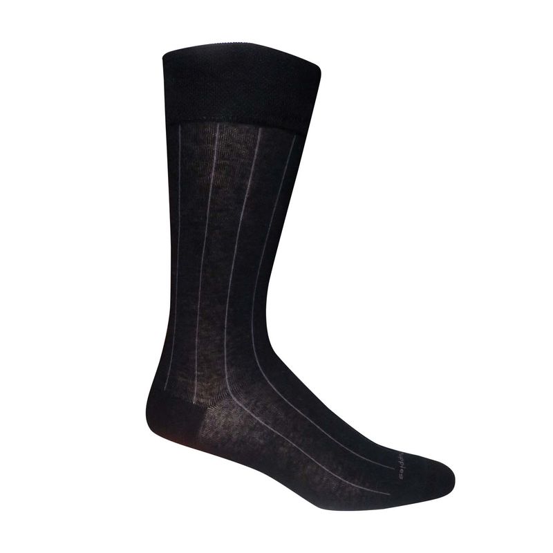 Calcetin-Para-Hombre-Algodon-Spandex-Co-Nontight-Broadrib-Negro-Hush-Puppies