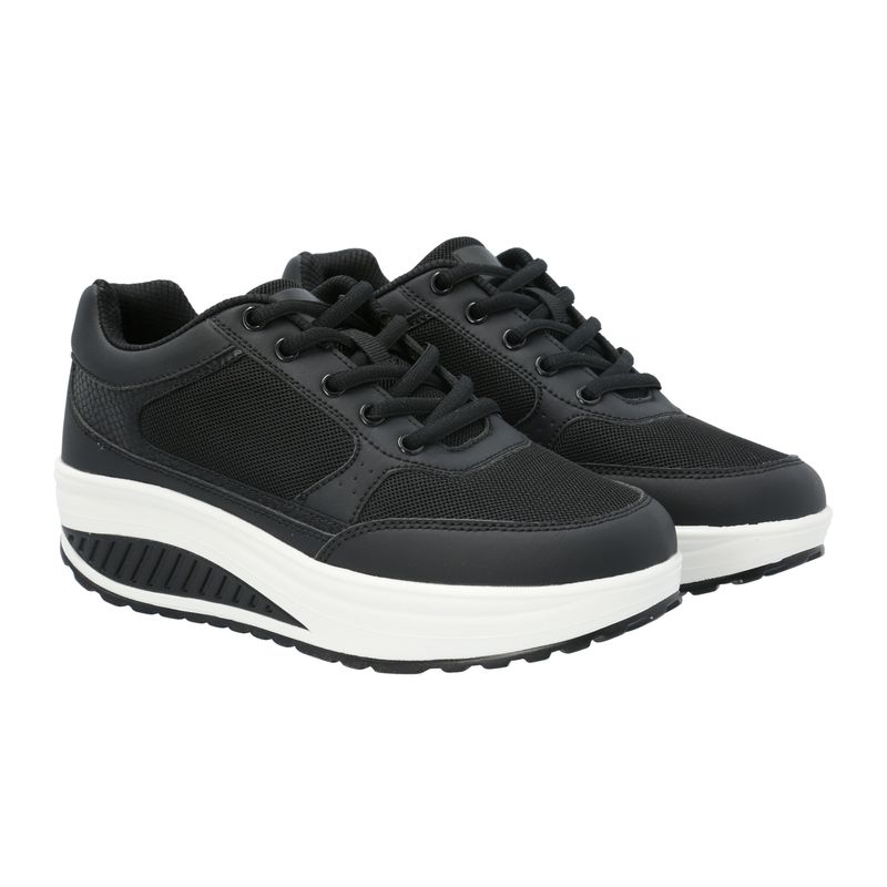 Zapatilla-Para-Mujer-Textil-Coral-Negro-Hush-Puppies