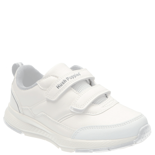 Zapatilla Escolar Chance Velcro Blanca Unisex Hush Puppies