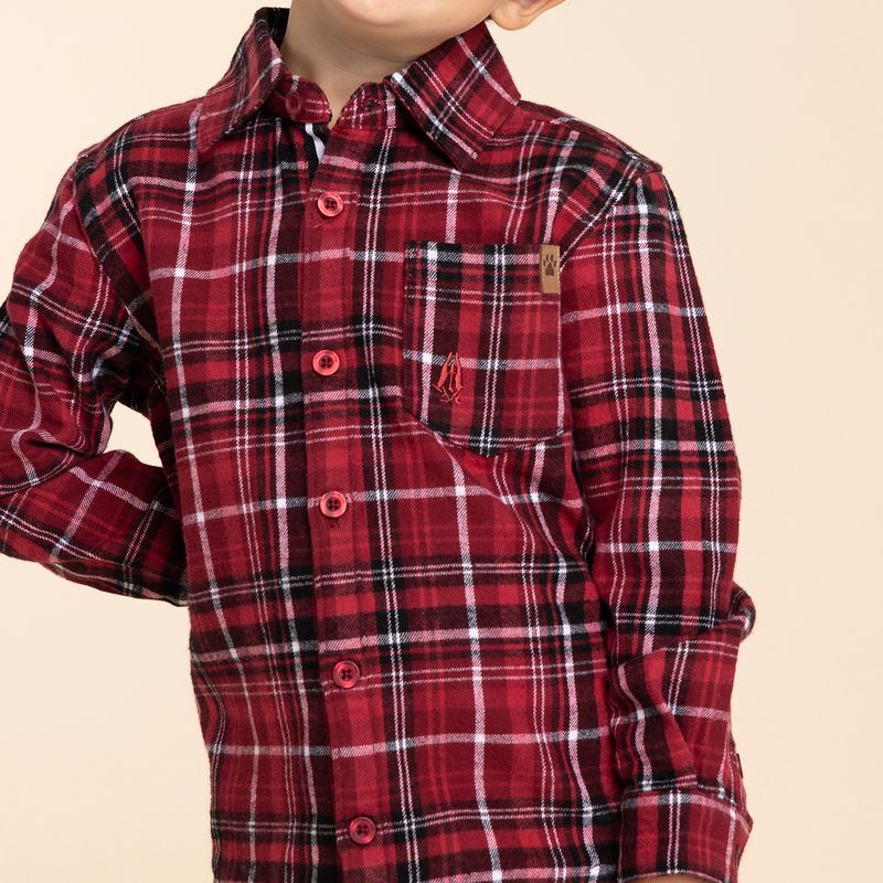 Camisa-Para-Niño-Bw24-Shi-Forest-Rojo-Hush-Puppies-Kids