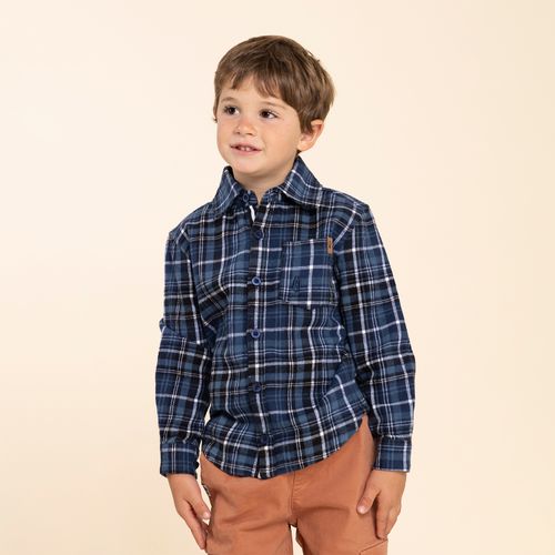 Camisa Para Niño Bw24-Shi/Forest Azul Hush Puppies Kids