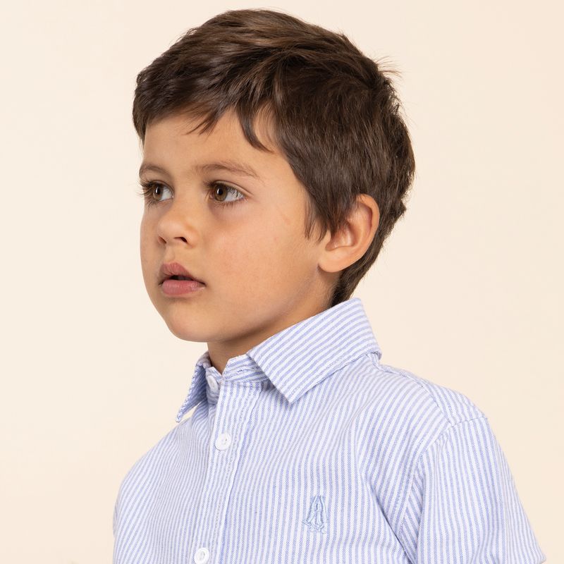 Camisa-Para-Niño-Bw24-Shi-Oxford-Azul-Hush-Puppies-Kids