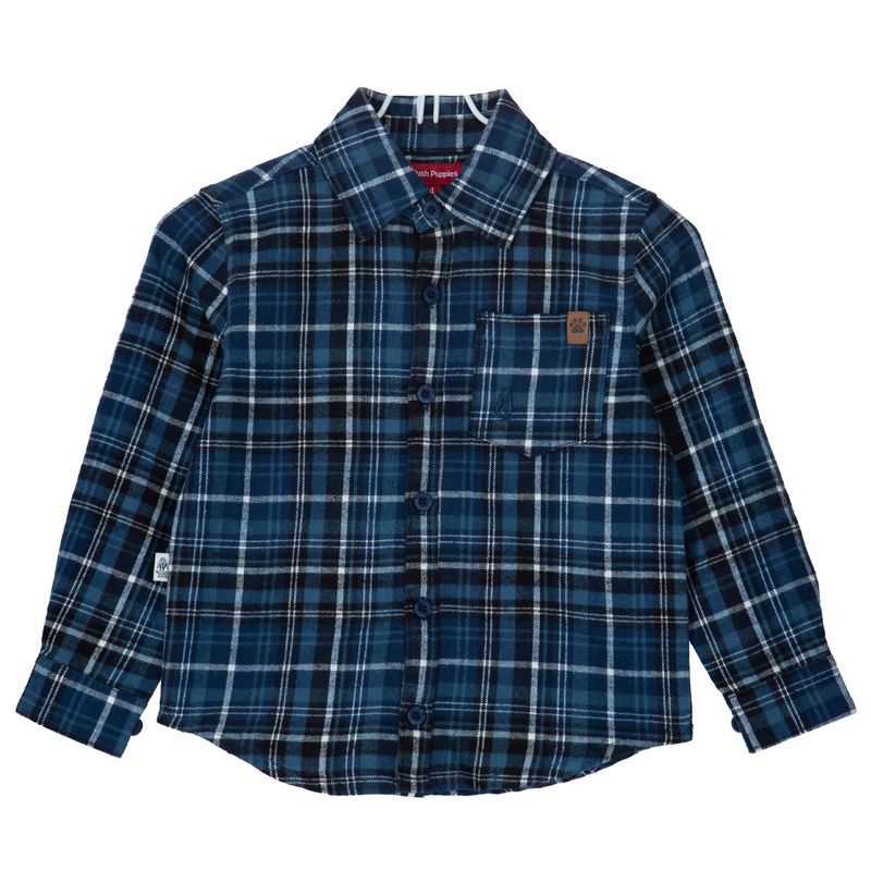 Camisa-Para-Niño-Bw24-Shi-Forest-Azul-Hush-Puppies-Kids