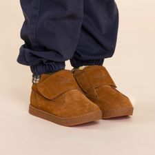 Botín Para Niño Gamuza Brunos Vl Mostaza Hush Puppies